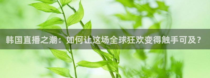 极速体育在线直播：韩国直播之潮：如何让这场全球狂欢变得触手可及？