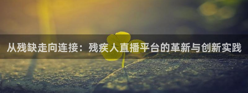 极速体育直播网：从残缺走向连接：残疾人直播平台的革新与创新实践